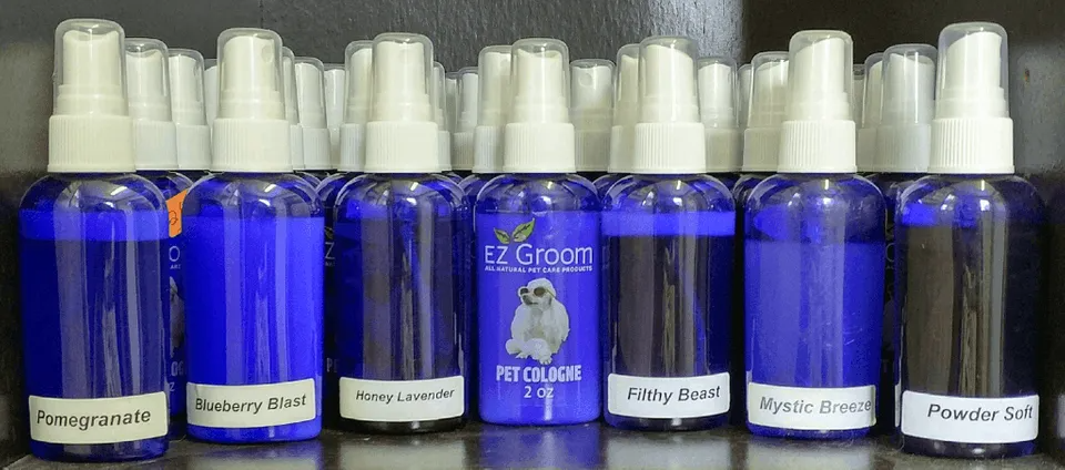 EZ Groom's collection of alcohol-free pet colognes
