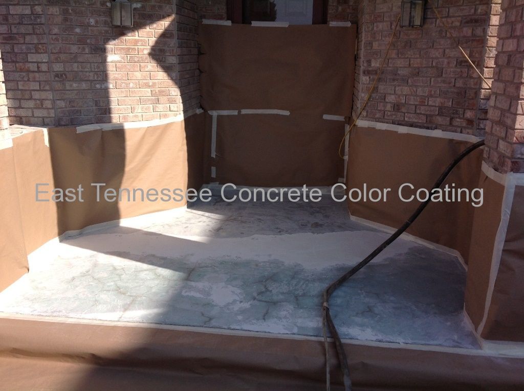 concrete porch installation