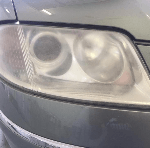Before headlight restoration