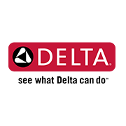 Delta logo with red banner and black icon; tagline reads see what Delta can do.