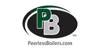 PeerlessBoilers.com logo with green PB letters and a black oval swoosh