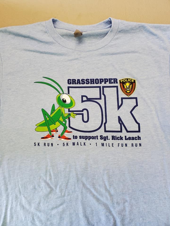 A t-shirt that says grasshopper 5k on it
