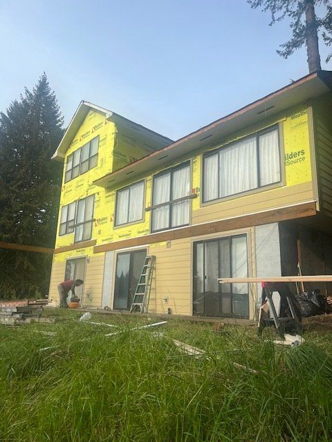 siding replacement of three-story house
