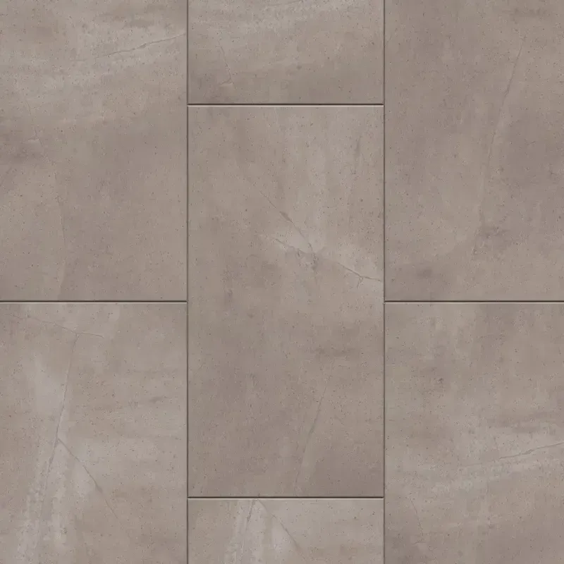 A close up of a gray tile floor.