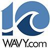 WAVY.com logo with blue stylized number 10 and circular wave icon