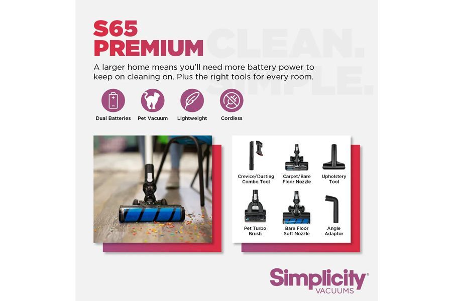 Simplicity S65 Premium Cordless Multi-Use Vacuum