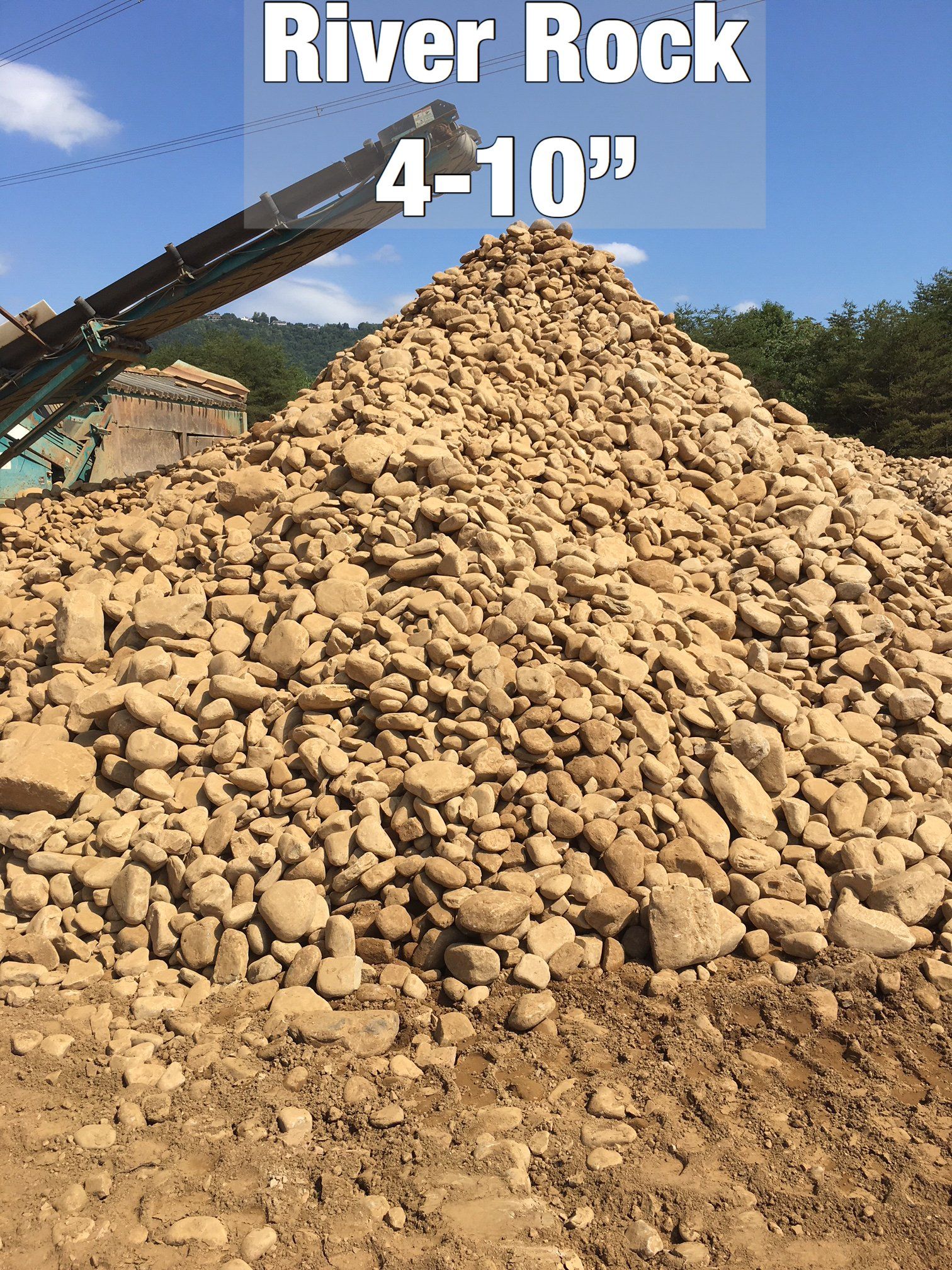 4-10 Inch River Rock $135.00 per ton