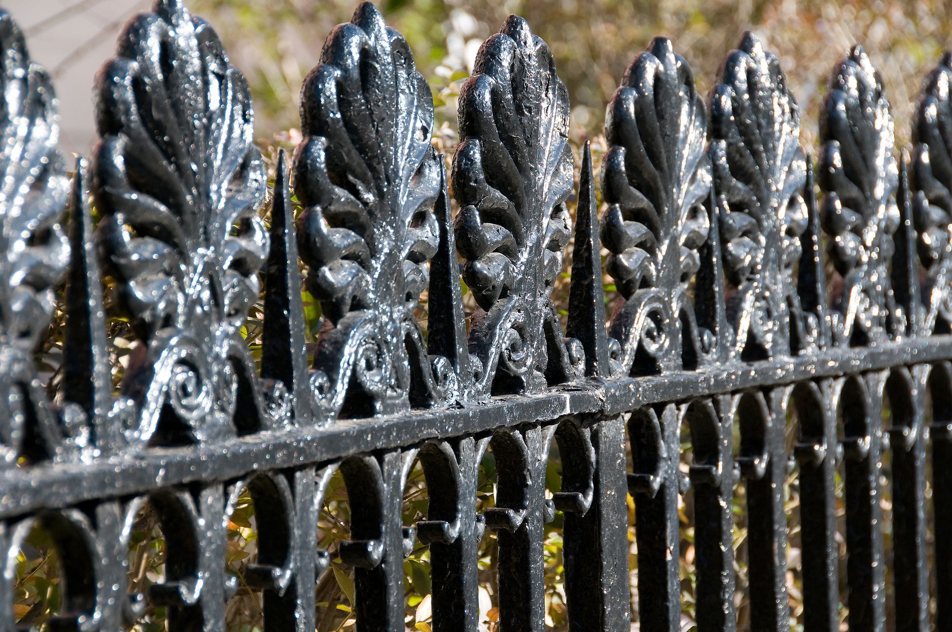 wrought iron fence