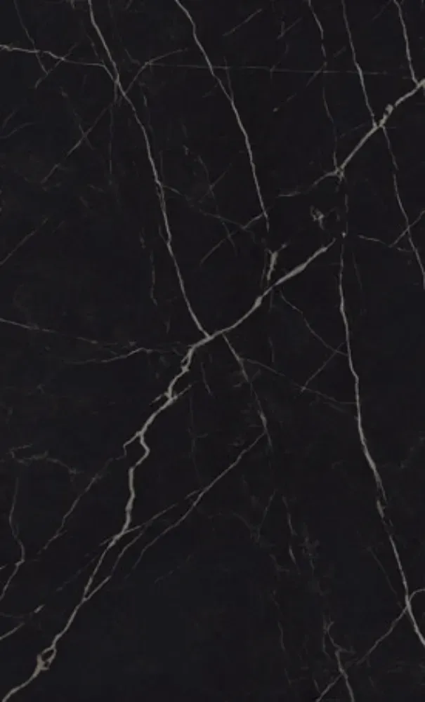 Black marble surface with white veining.