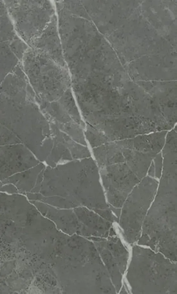 Gray marble tile with white veining.