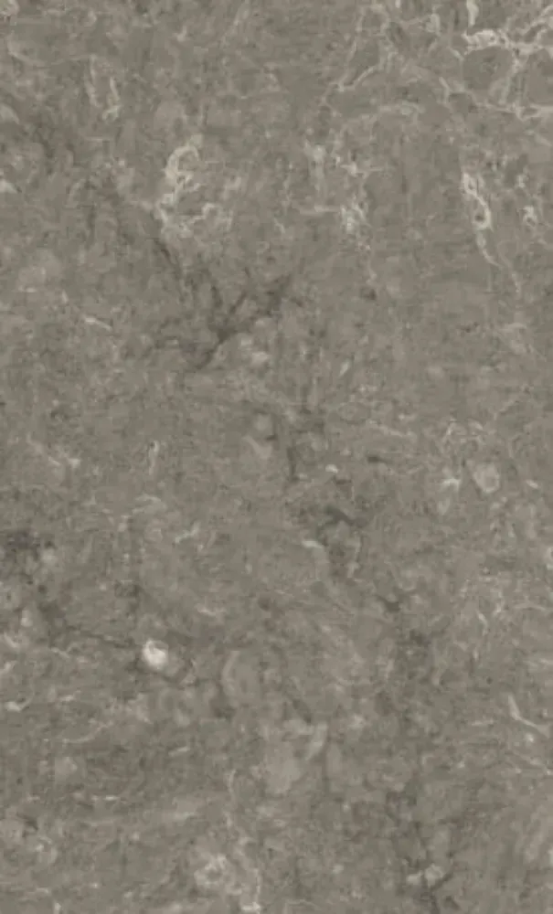 Gray countertop with a mottled, marble-like pattern.