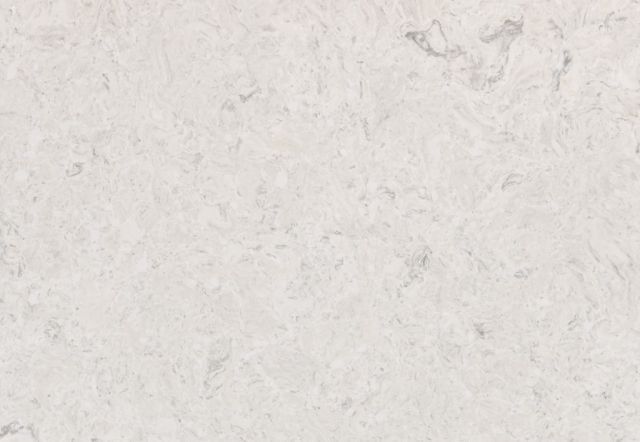 White marble-like surface with subtle gray veining.