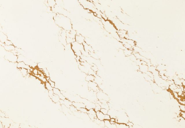 Cream-colored marble with diagonal golden veining.