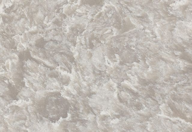 Light beige, marbled stone surface with swirling patterns.
