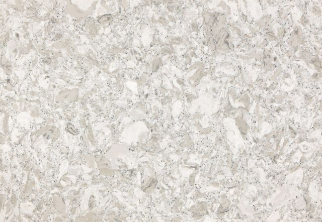 Light gray and white speckled stone countertop.