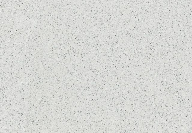 White speckled surface.