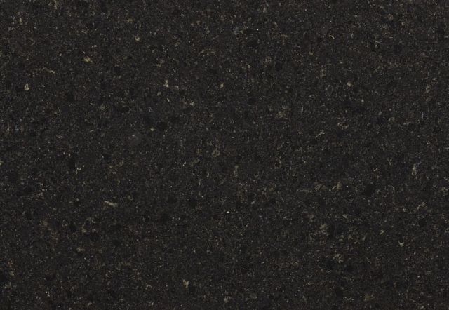 Black granite countertop with speckled appearance.