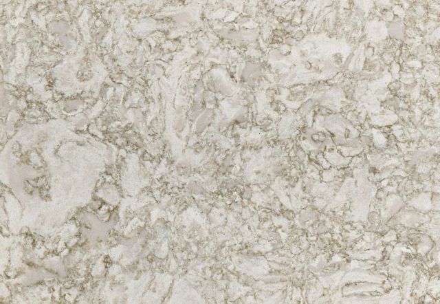 Light beige countertop with swirling patterns and subtle darker veining.