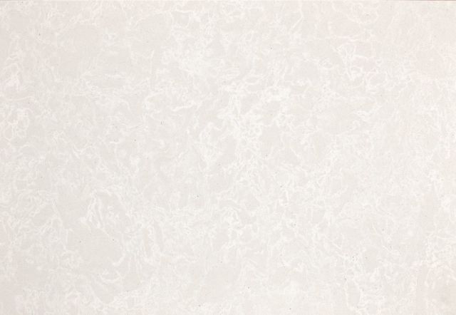 White marble-like surface with subtle, irregular veining patterns.
