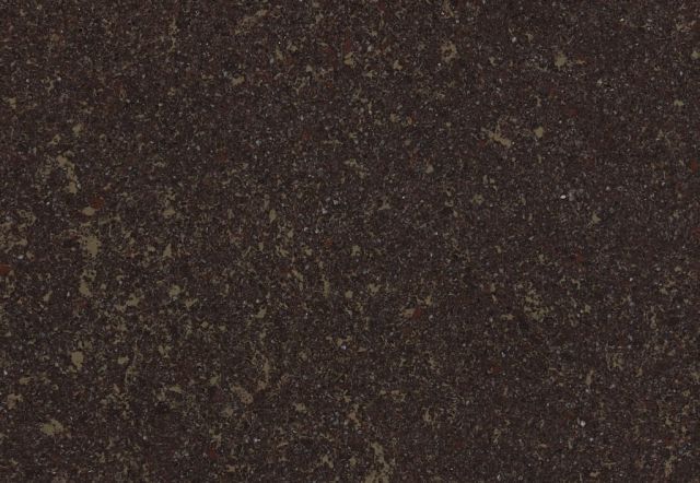 Dark brown, speckled stone-like surface.