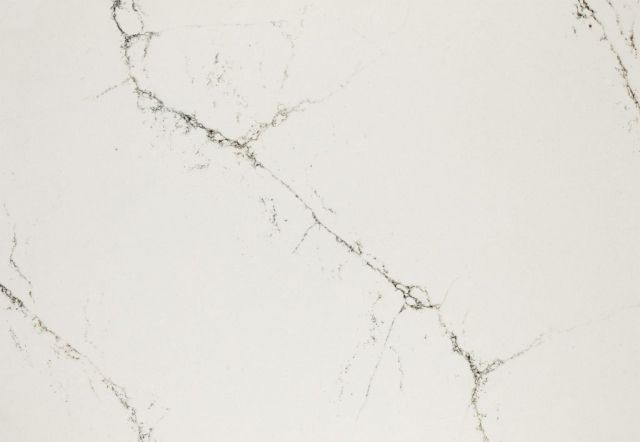 White marble with gray veining.