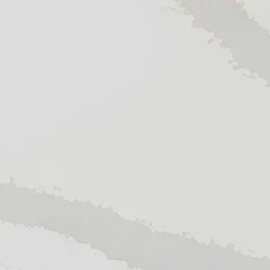 White countertop with gray veining pattern.