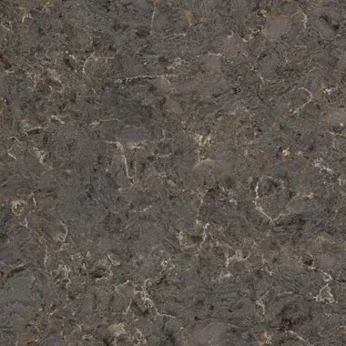 Dark gray and brown speckled countertop with veining.