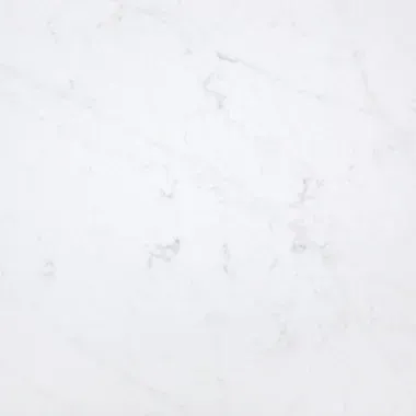 White marble surface with subtle gray veining.