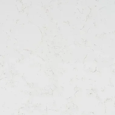 White marble countertop with subtle beige veining.