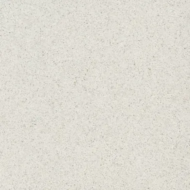 White quartz countertop with small, speckled details.