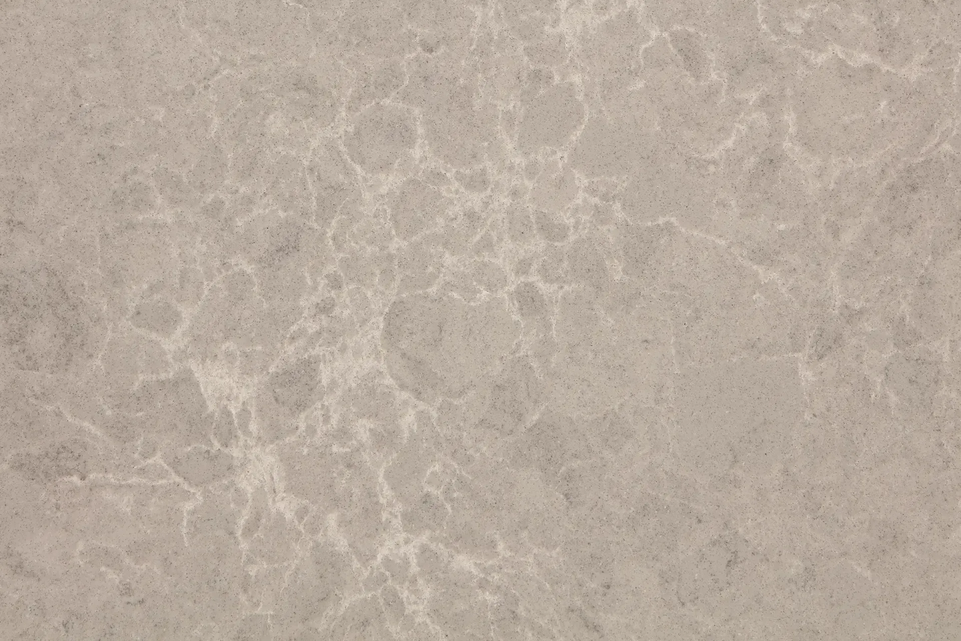 Gray quartz countertop with subtle veining.