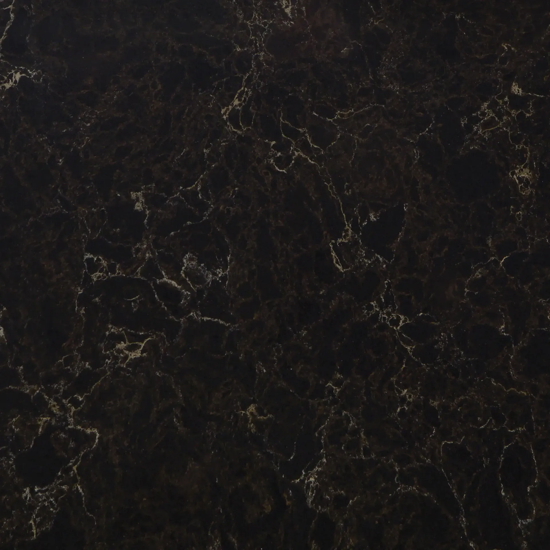 Dark countertop with gold veining.