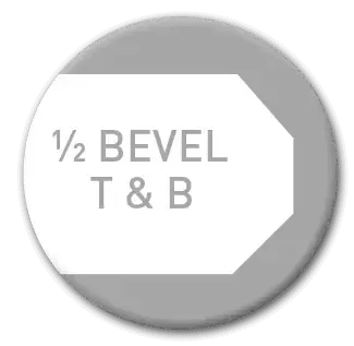 A white shape with text