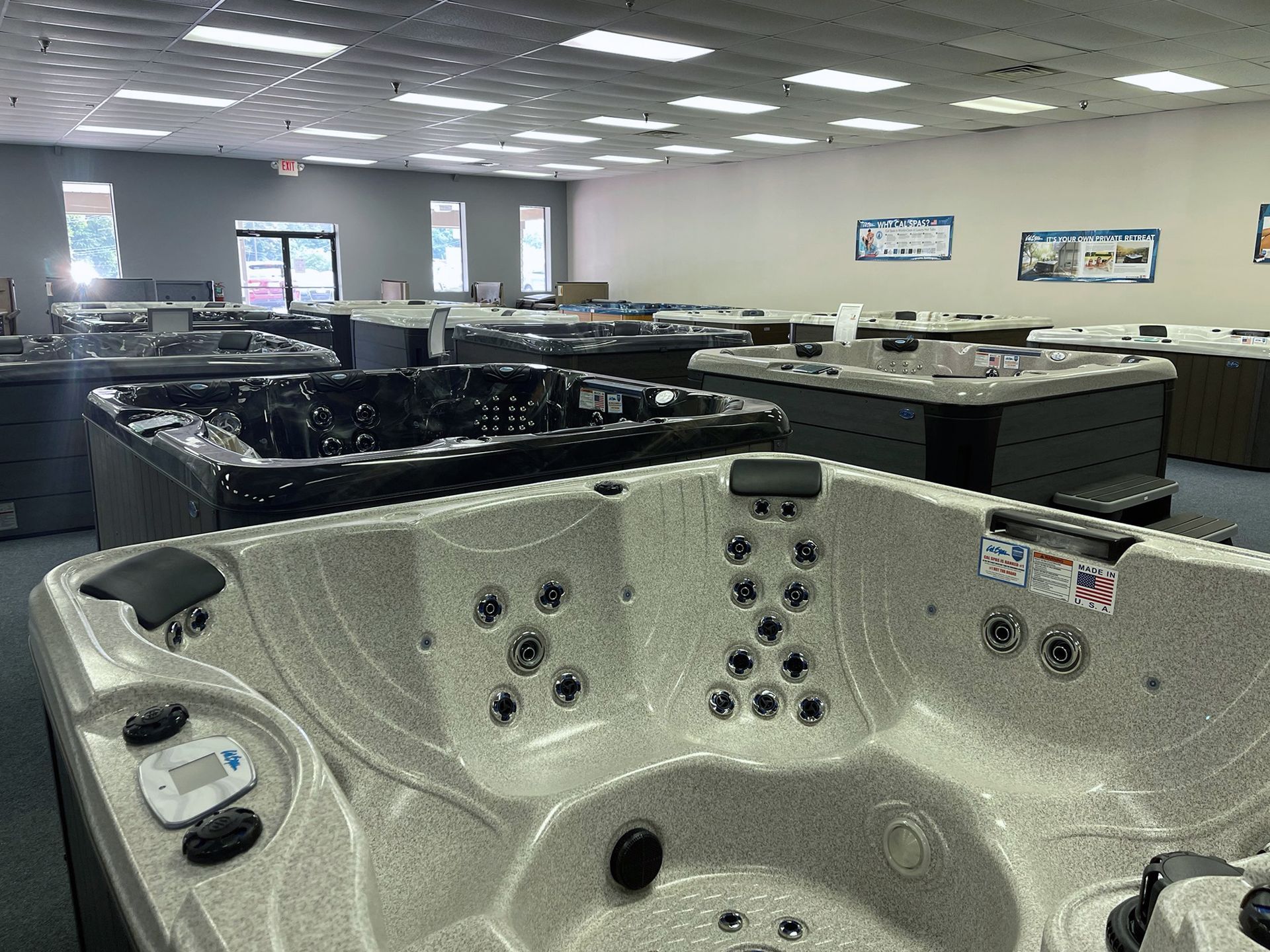 Hot tubs and spas showroom