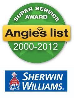 Angies list and Sherwin Williams logo