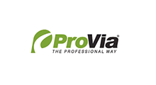 The ProVia logo, featuring a green leaf icon next to the black text 