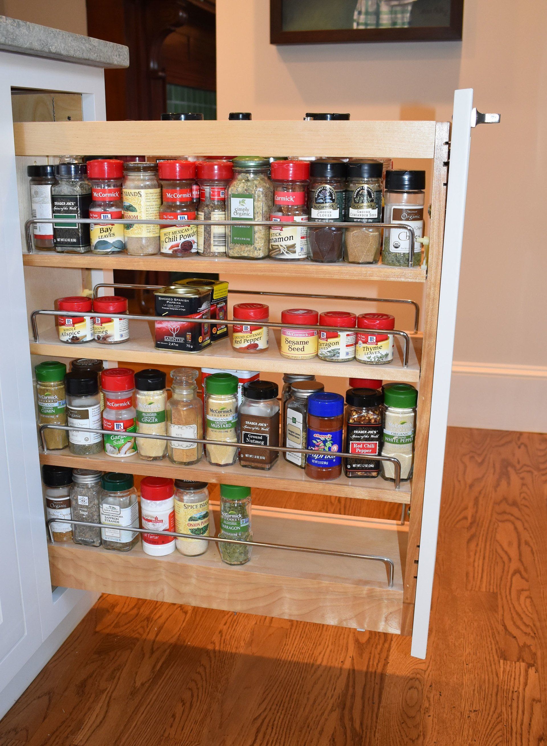 Kitchen pullout drawer condiments