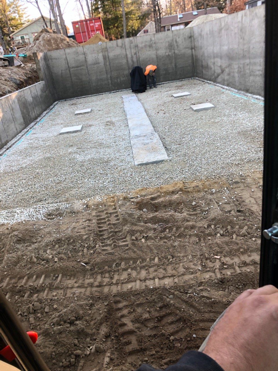 concrete base construction