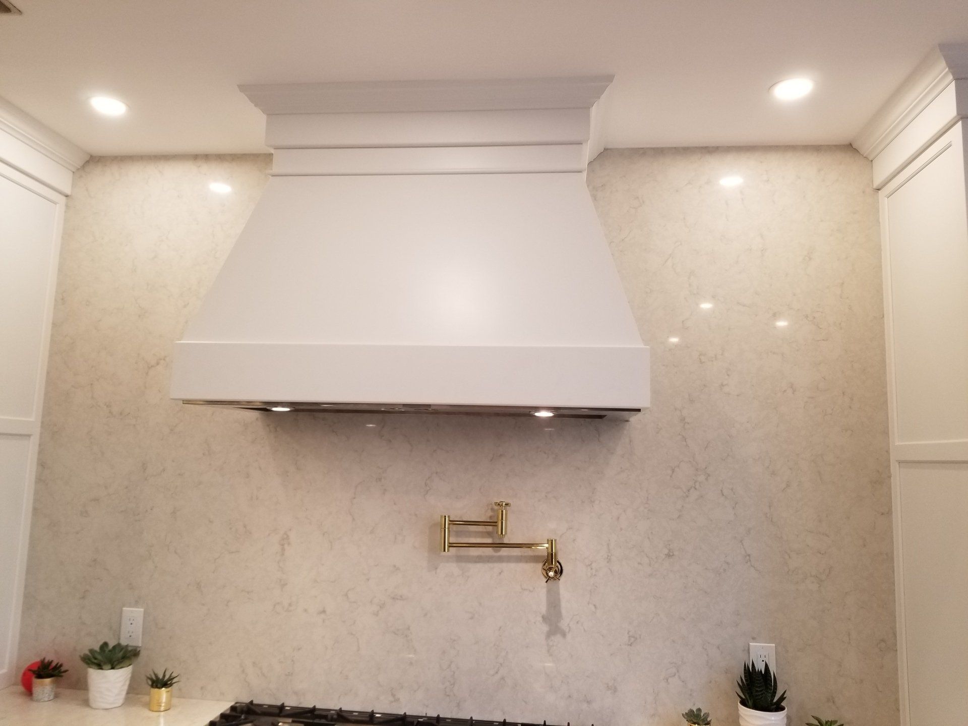 white range hood cover
