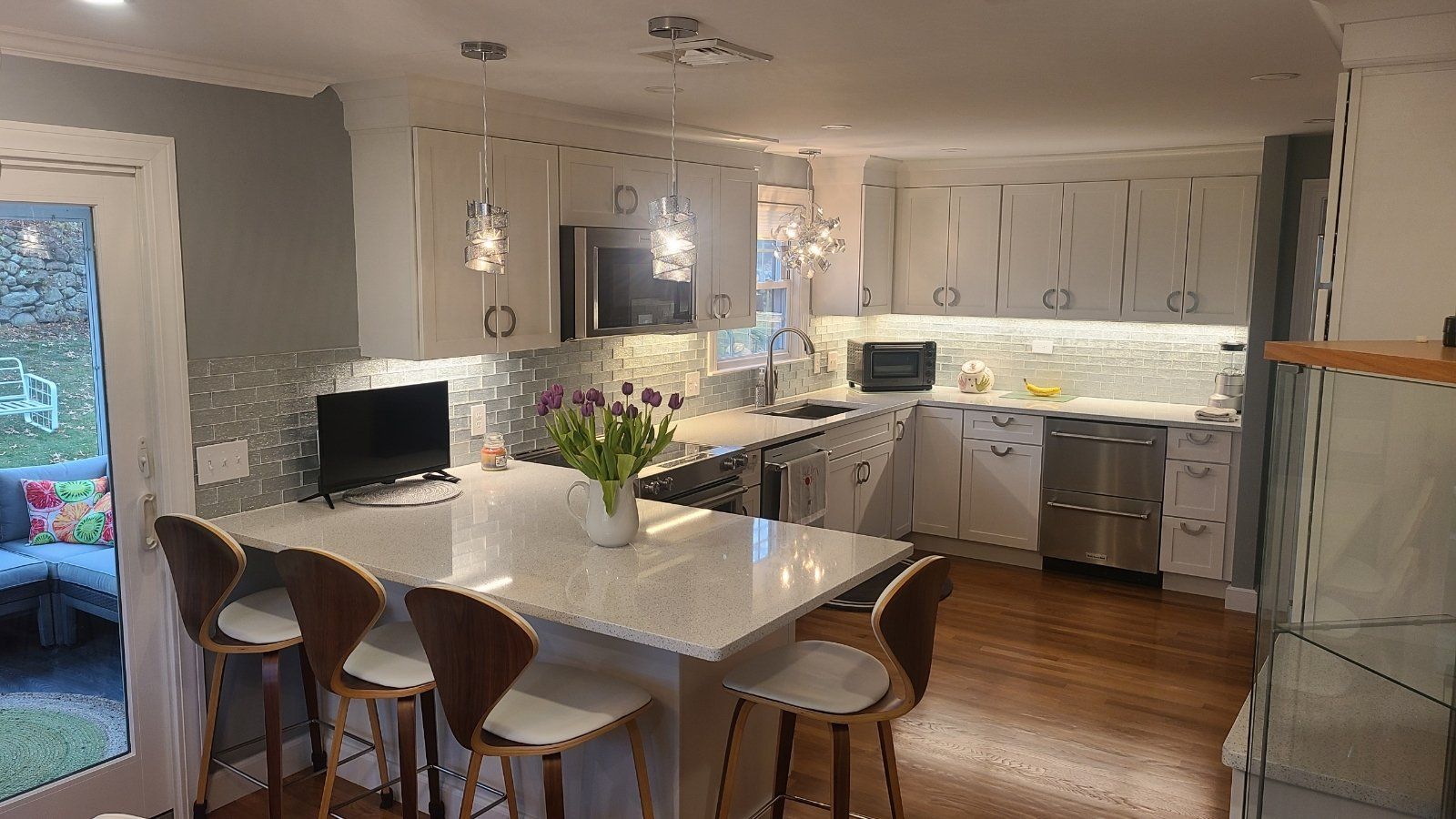 kitchen with huge counter