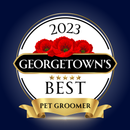 a georgetown 's best pet groomer badge for 2023