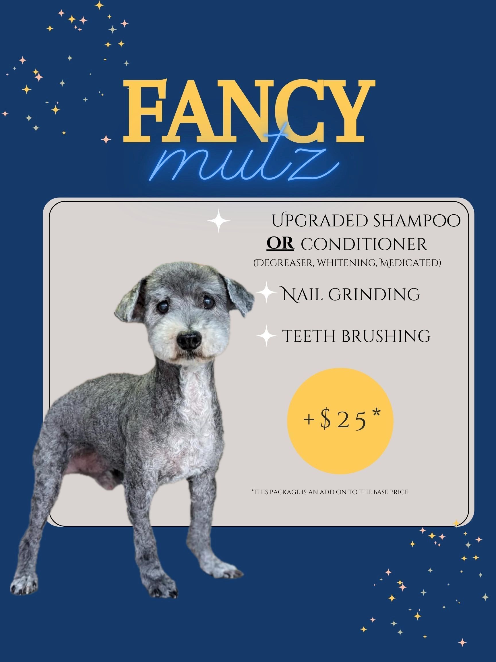 Mutz and Kutz Grooming Fancy prices menu