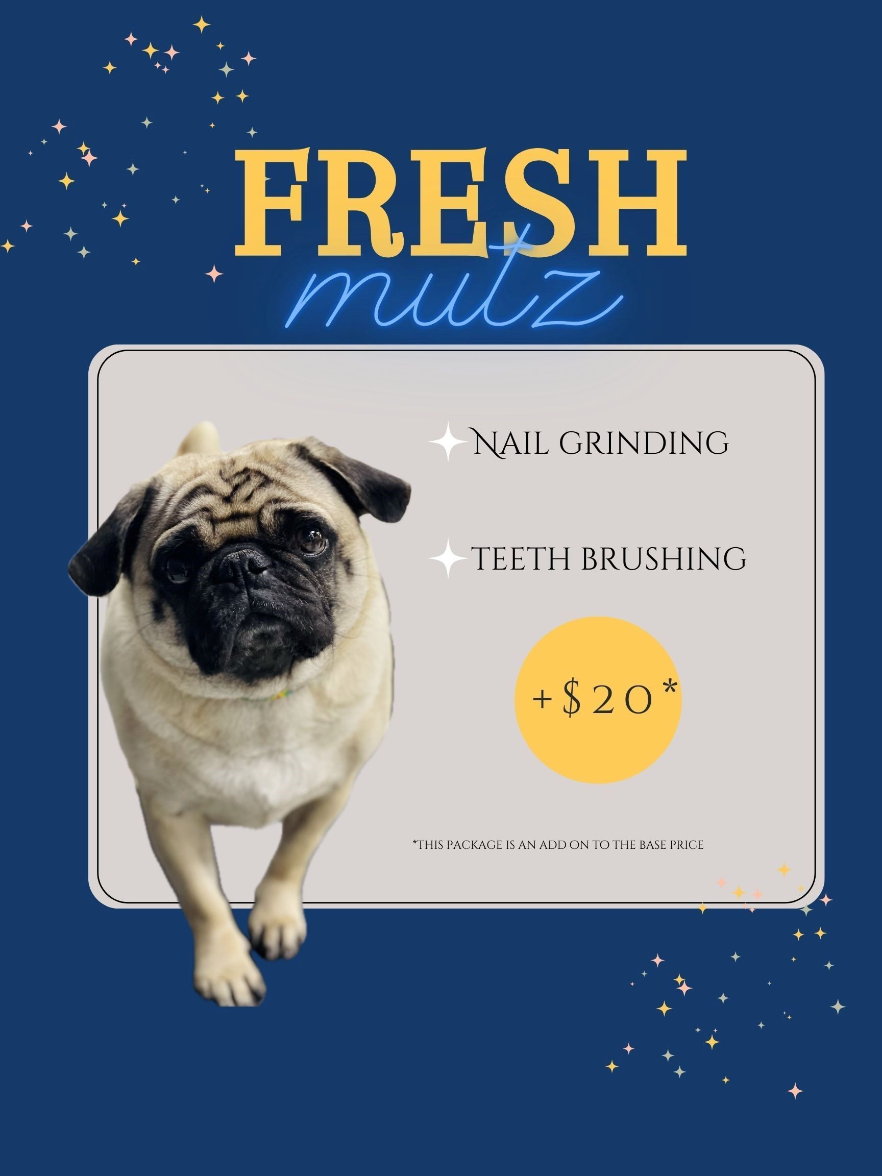 Mutz and Kutz Grooming Fresh prices menu