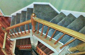 carpeted stairs