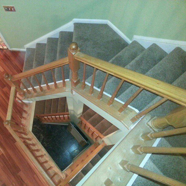Carpeted staircase