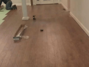 room with vinyl floor
