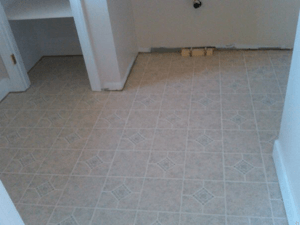 room with vinyl floor