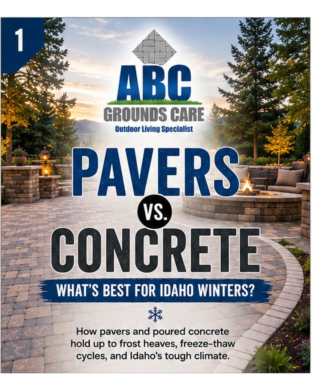 Concrete Pavers vs. Poured Concrete in Idaho: Which One Holds Up Better to Our Winters?
If you've lived in Idaho for any length of time, you've probably seen sidewalks, driveways, or patios that have cracked, shifted, or become uneven after a few winters. Our freeze-thaw cycles and frost heaves can be tough on outdoor surfaces, making the choice of material more important than many homeowners realize.
At ABC Grounds Care, one of the most common questions we hear is: