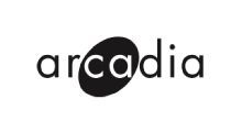 Arcadia logo in gray lowercase letters with a green circular “c” icon