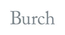 Burch Fabrics logo in maroon text with a stylized woven emblem.